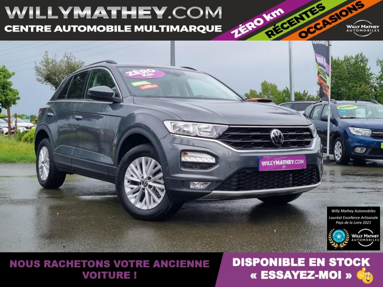 VOLKSWAGEN-T-ROC-ESSENCE 150CV BOITE AUTOMATIQUE LOUNGE AVEC CAMERA + REGULATEUR ADAPATATIF + SIEGES CHAUFFANTS